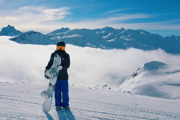 Snowboarder mit Snowtrex bei pepXcite